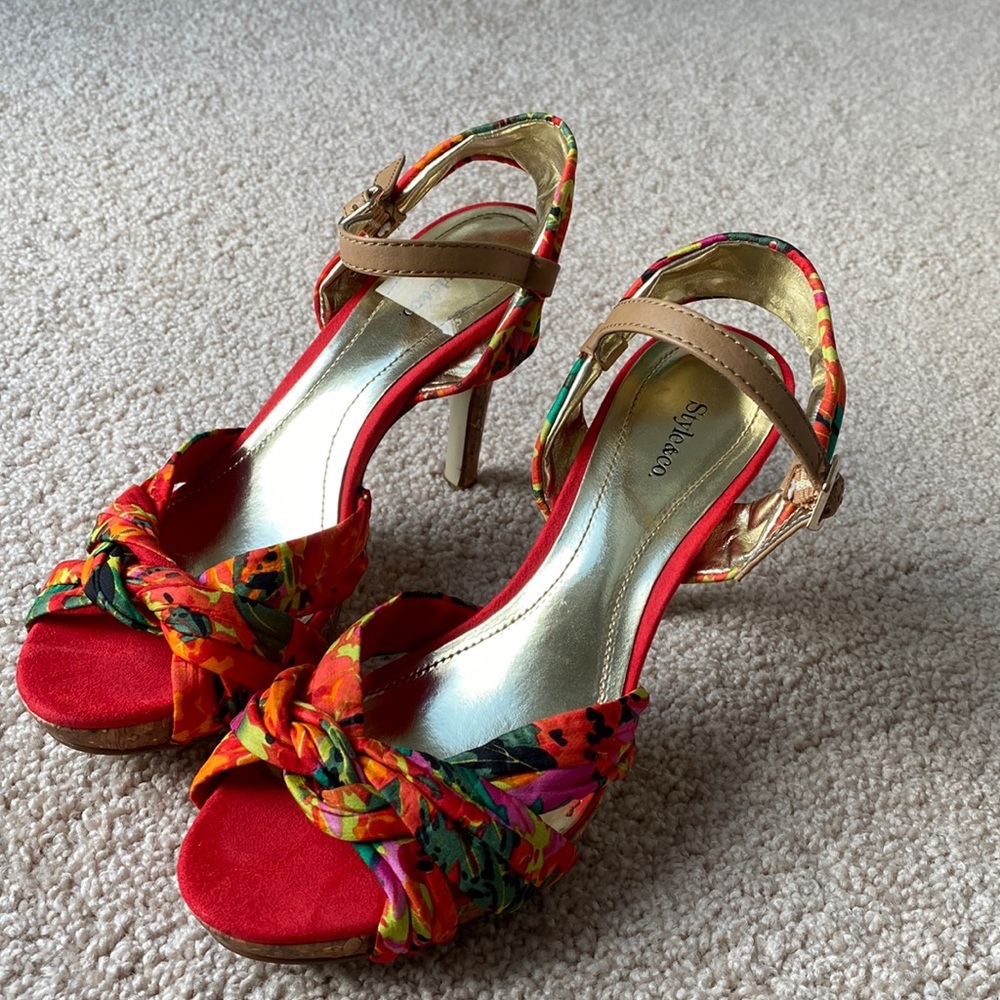 Style & Co - Tropical Peep-toe Heels